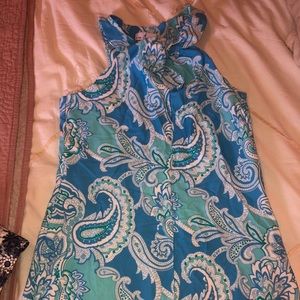 Blue paisley resort dress